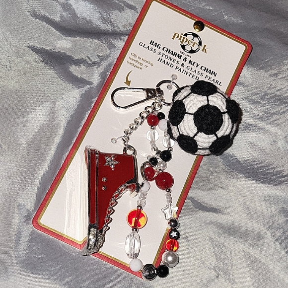 Piper K Handbags - Piper K Soccer Ball and HIGH TOP SNEAKER Bag Charm Keychain HL
